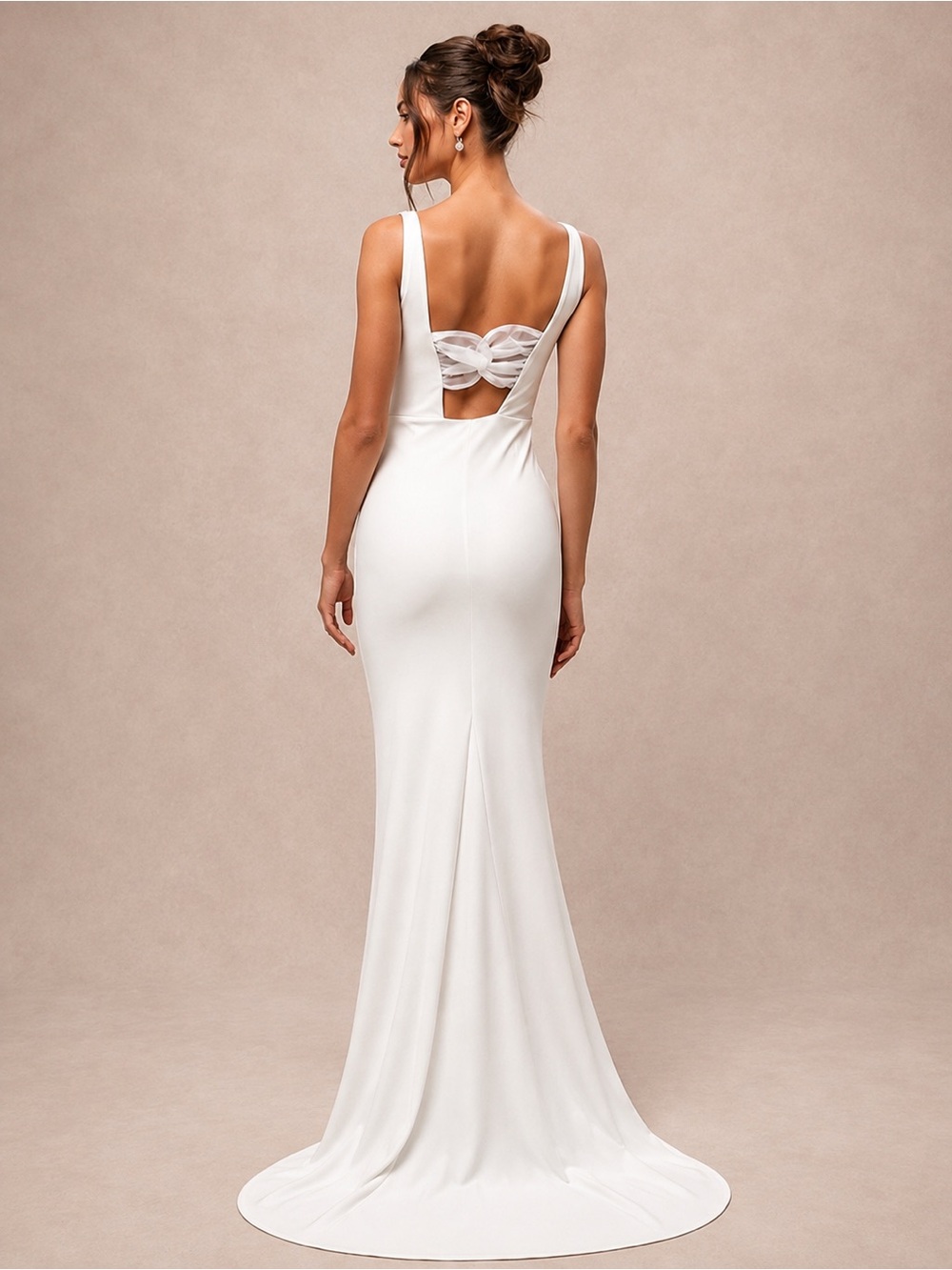 NEW LULUS Regal Classic White Sleeveless Twist-Back Maxi Dress SZ SMALL